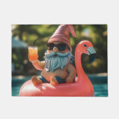 Zomergnoom in zonnebril op Flamingo Float Deurmat (Voorkant)