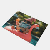Zomergnoom in zonnebril op Flamingo Float Deurmat (Schuin)