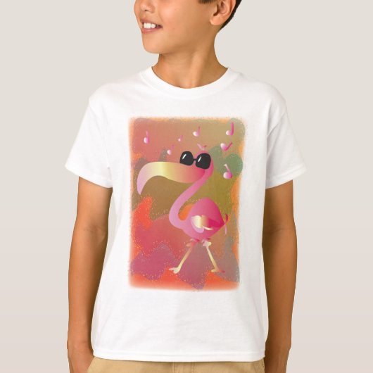 zomergolven-flamingo t-shirt (Voorkant)