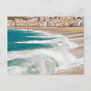 Zomergolven in Nazare Briefkaart