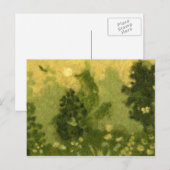 zomergras, wolverf, landschapsgroene schoppen briefkaart (Voorkant / Achterkant)
