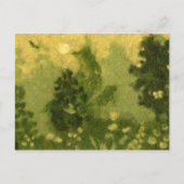 zomergras, wolverf, landschapsgroene schoppen briefkaart (Voorkant)