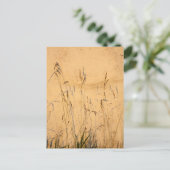 zomergrassen en schaduwen briefkaart (Staand voorkant)