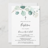 Zomergroen Eucalyptus gebladerte doop Kaart (Voorkant)