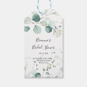 Zomergroen Eucalyptus gebladerte Vrijgezellenfeest Cadeaulabel