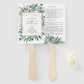 Zomergroen rustiek lijst, Hand Fan Handwaaier (Voorkant en achterkant)