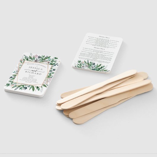 Zomergroen rustiek lijst, Hand Fan Handwaaier (Niet-gemonteerd)