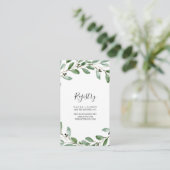 Zomergroen Tropisch Eucalyptus Gift Registry Informatiekaartje (Staand voorkant)