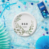 Zomergroen Tropische Eucalyptus bruiloft Papieren Bordje (Feest)