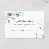 Zomergroene eucalyptus raden hoeveel spel Kaart Visitekaartje (Voorkant)