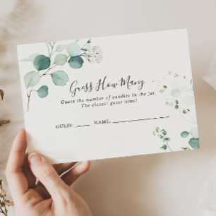 Zomergroene eucalyptus raden hoeveel spel Kaart Visitekaartje