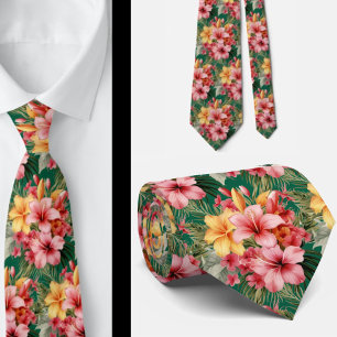 Zomerhalsband Tropische Hibiscus Stropdas