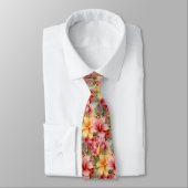 Zomerhalsband | Tropische Hibiscus Stropdas (Gebonden)