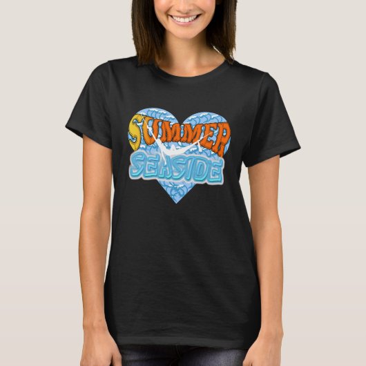 Zomerhangmat op het strand t-shirt (Voorkant)