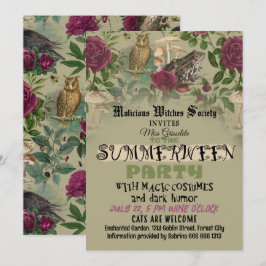Zomerheksenfeest Goblincore Grappige Uitnodiging