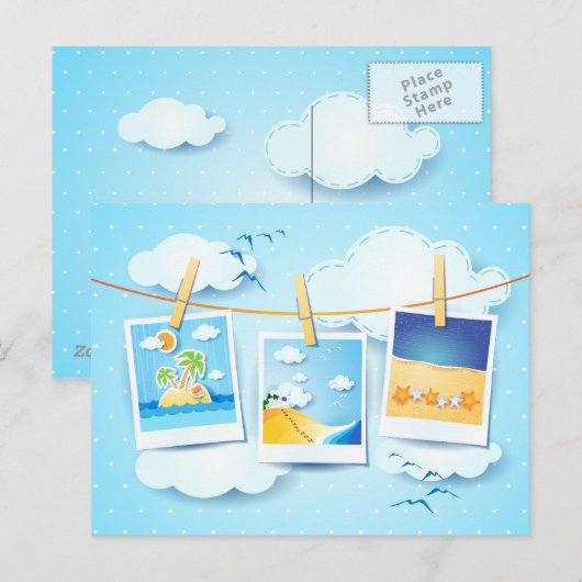 Zomerherinneringen, briefkaart (Voorkant / Achterkant)