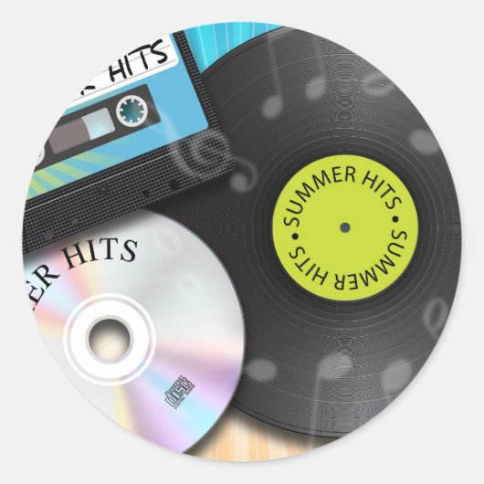 zomerhits ronde sticker (Voorkant)