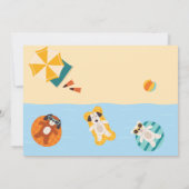 Zomerhonden op het strand Baby shower Kaart (Achterkant)