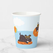 Zomerhonden op het strand papieren bekers (Links)