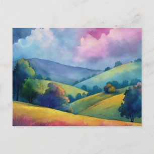 Zomerhuis Ansichtkaart Aquarel Briefkaart