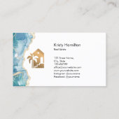 zomerhuisje en ontbijtpalm visitekaartje (Achterkant)