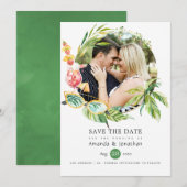 Zomerhuwelijksfotocollage Save The Date (Voorkant / Achterkant)