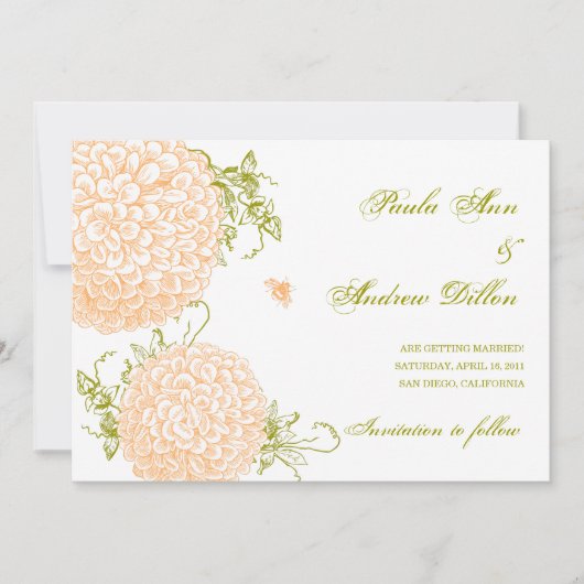 Zomerhuwelijksuitnodiging Kaart (Voorkant)