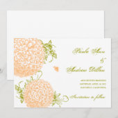 Zomerhuwelijksuitnodiging Kaart (Voorkant / Achterkant)