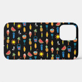 Zomericonen Zwart Naadloze Achtergrond Case-Mate iPhone Case (Achterkant (horizontaal))