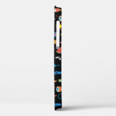 Zomericonen Zwart Naadloze Achtergrond Case-Mate iPhone Case (Achterkant / Links)