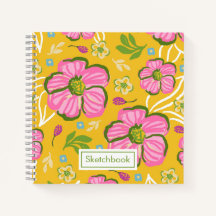 Zomerig bloemenschetsboek