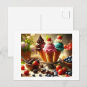 Zomerijs en fruit, briefkaart (Voorkant / Achterkant)