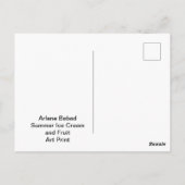 Zomerijs en fruit, briefkaart (Achterkant)