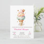 Zomerijs Oh Baby Baby shower Kaart (Staand voorkant)