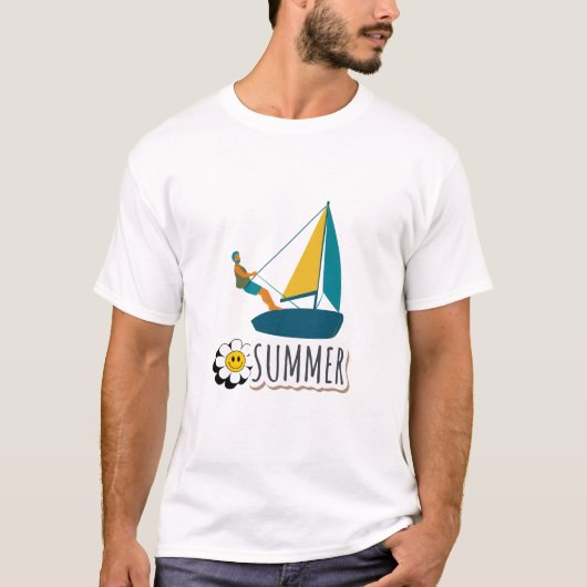 zomerillustratie t-shirt (Voorkant)