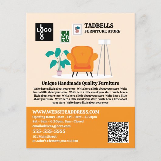 Zomerkamer - Meubelwinkel Verkoop Flyer (Voorkant)