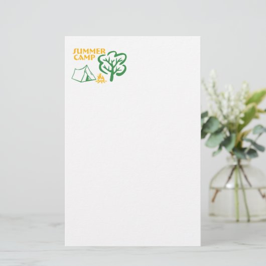zomerkamp briefpapier (Staand voorkant)