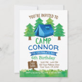 Zomerkamp, Camping Verjaardag Uitnodiging (Voorkant)
