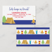 Zomerkamp Contact Kaart Visitekaartje (Voorkant / Achterkant)