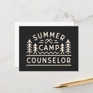 Zomerkamp counselor bos kampeerpersoneel briefkaart