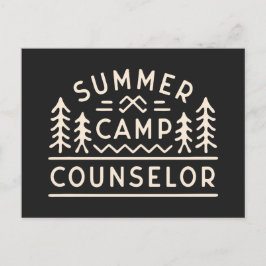 Zomerkamp counselor bos kampeerpersoneel briefkaart