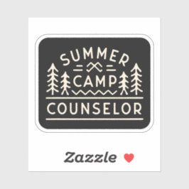 Zomerkamp counselor  esthetisch zwart sticker