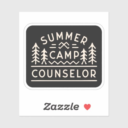 Zomerkamp counselor  esthetisch zwart sticker (Vel)