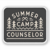 Zomerkamp counselor  esthetisch zwart sticker (Voorkant)