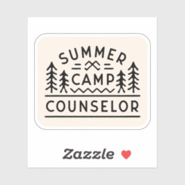 Zomerkamp counselor personeel esthetisch sticker