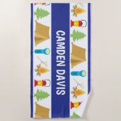Zomerkamp gepersonaliseerde strandlaken (Voorkant)