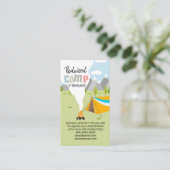 zomerkamp in het strand visitekaartje (Staand voorkant)