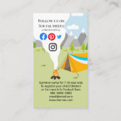 zomerkamp in het strand visitekaartje (Achterkant)