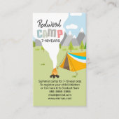 zomerkamp in het strand visitekaartje (Voorkant)