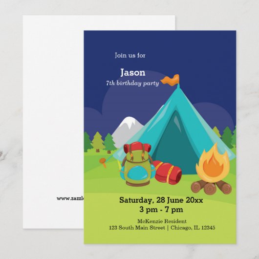 zomerkamp kaart (Voorkant / Achterkant)